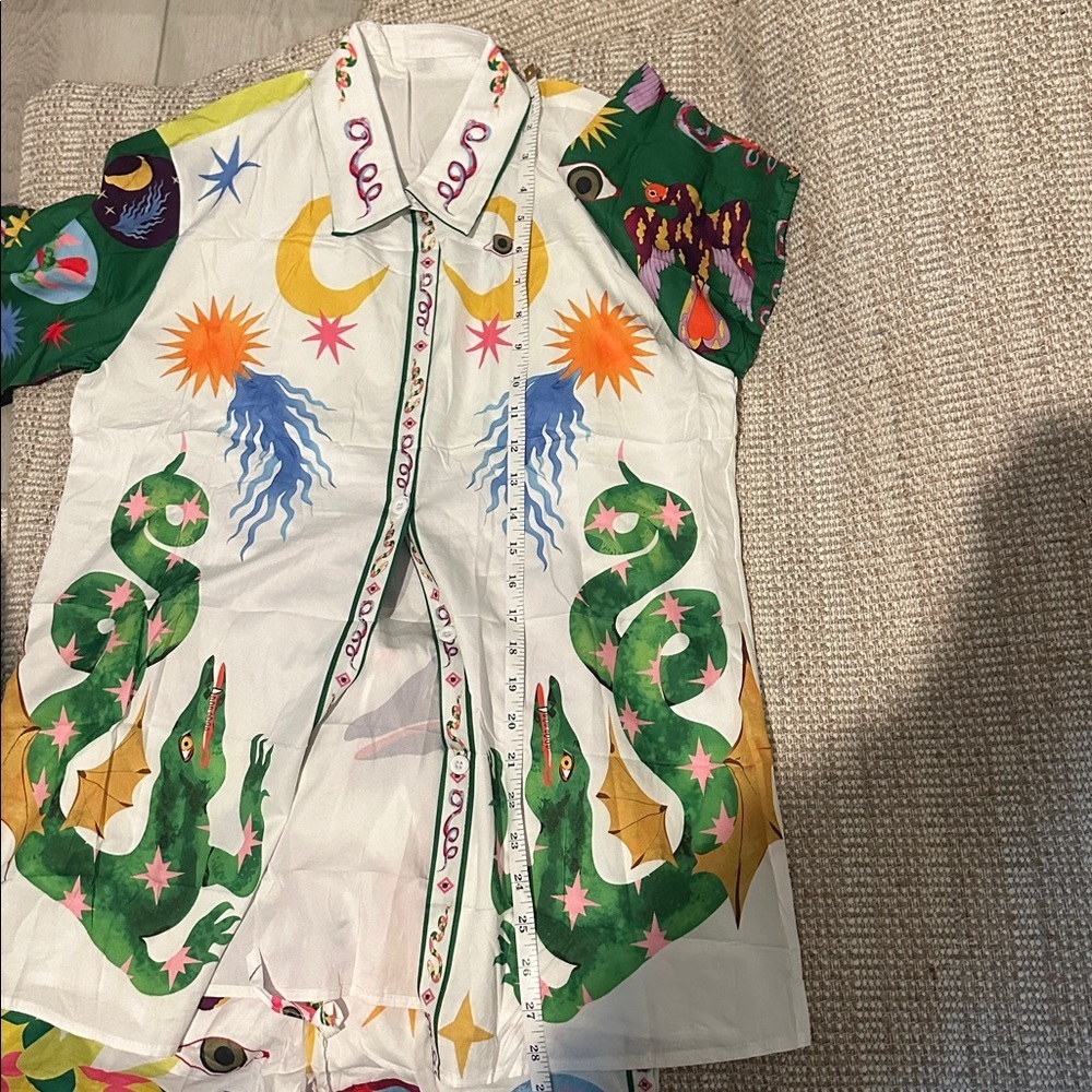 Kitson Multicolor Graphic Shirt and Shorts Set - Picture 8 of 10